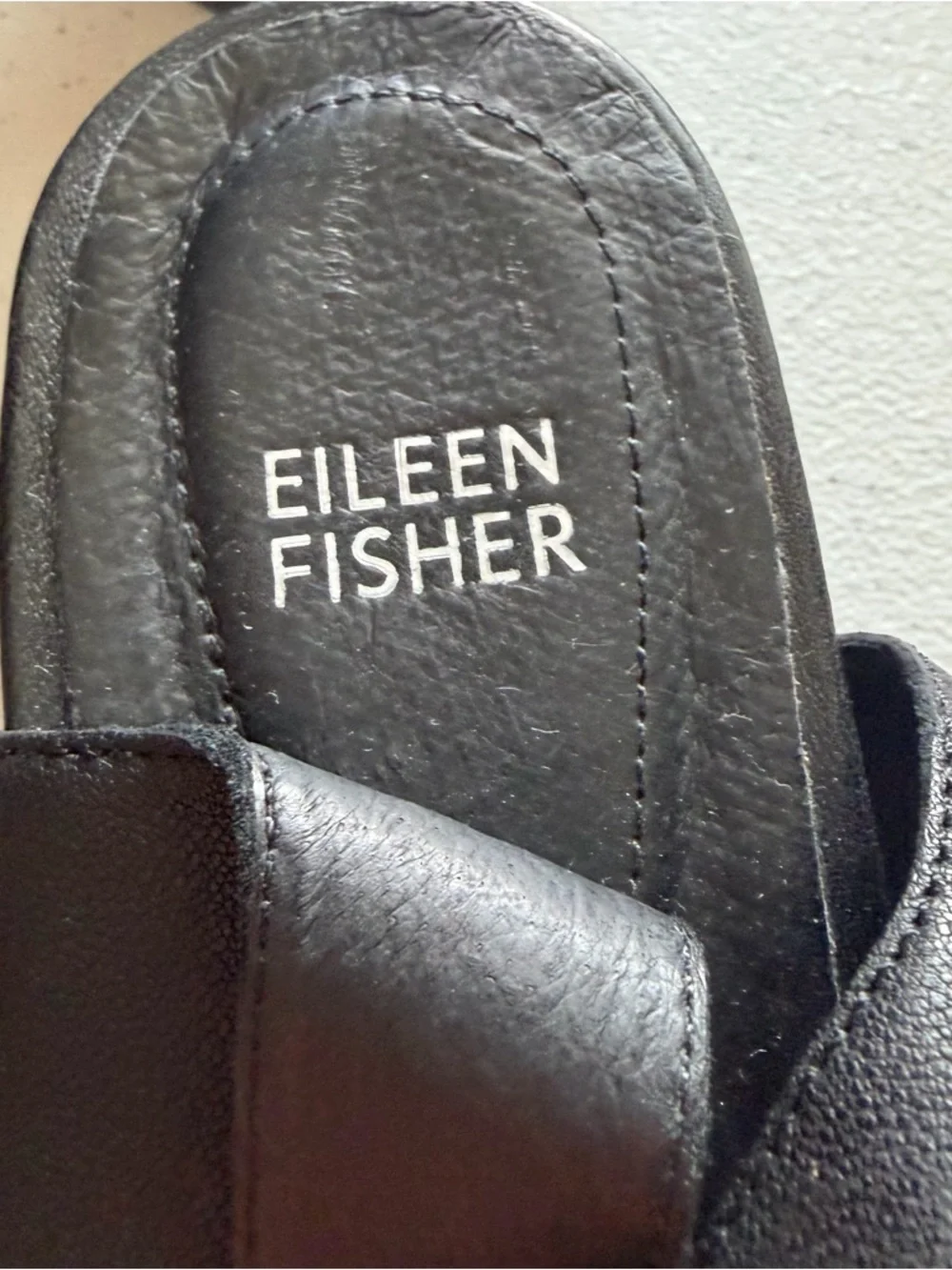 Eileen fisher Calo Tumbled Leather Wedge Sandal